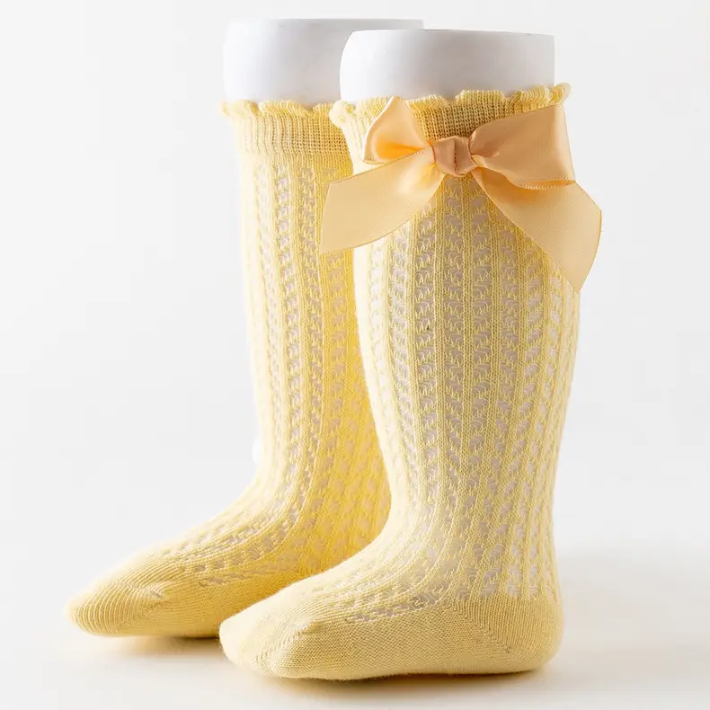 Baby Bow Knee High Socks Pink Bow Design — feature 26