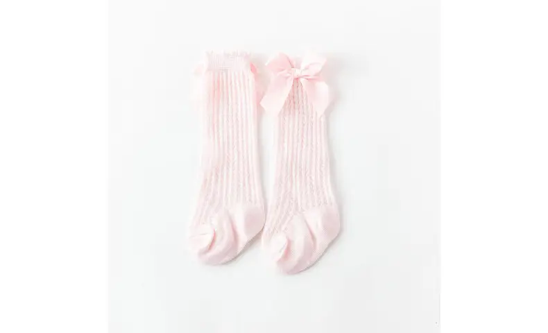 Baby Bow Knee High Socks Pink Bow Design — feature 29