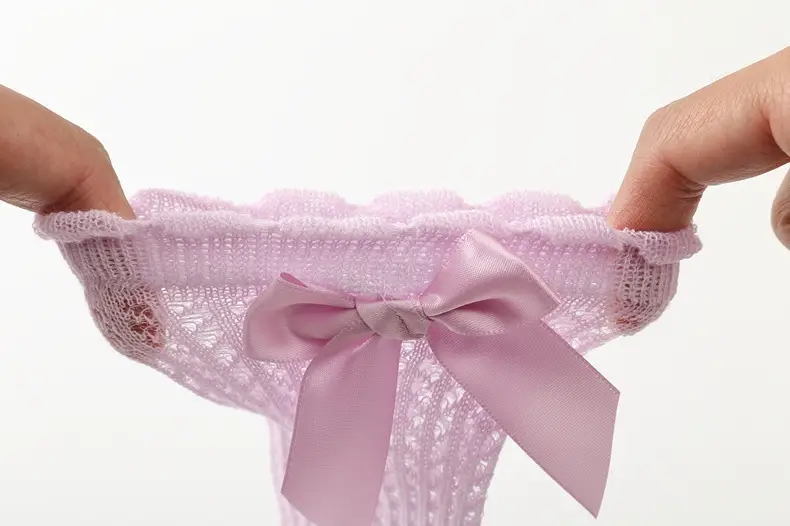 Baby Bow Knee High Socks Pink Bow Design — feature 32