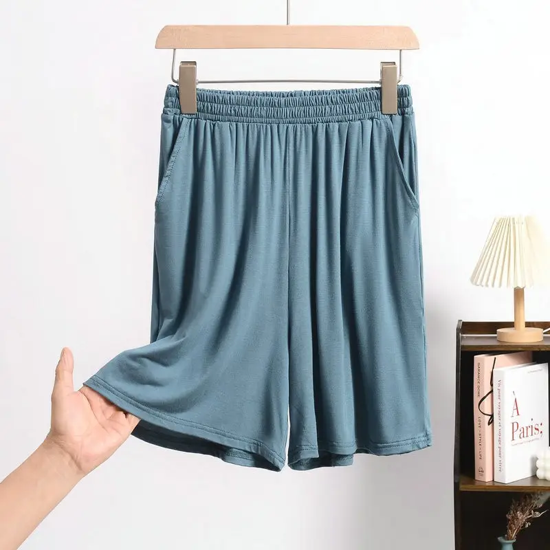 2022 Purple Modal Shorts Plus Size Loose Wide Leg - Image 11