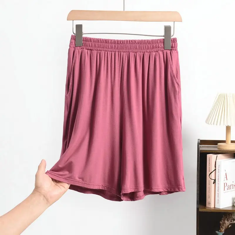 2022 Purple Modal Shorts Plus Size Loose Wide Leg - Image 12