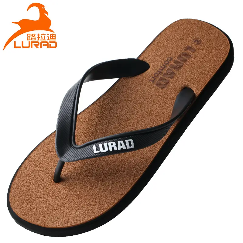 Men's Grey Rubber Flip Flops Summer