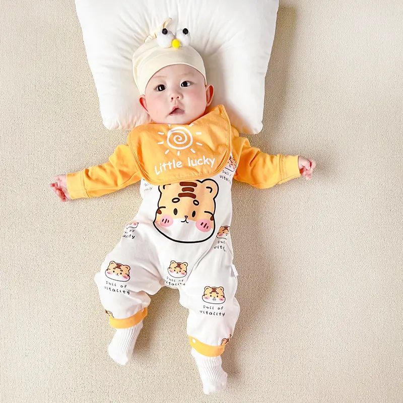 Newborn Cotton Cartoon Romper Male Female Small - Image 6