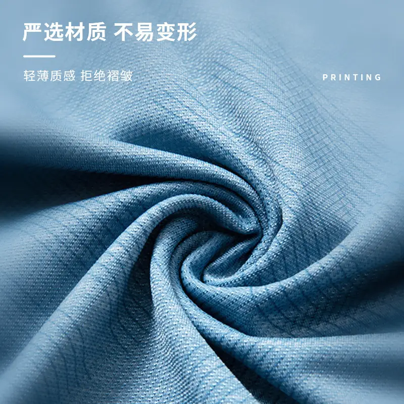 Blue Polo Shirt with Yellow Trim Long Sleeve Business Style - Image 20