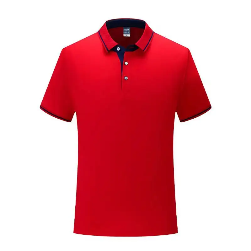 Blue Polo Shirt with Yellow Trim Long Sleeve Business Style - Image 8