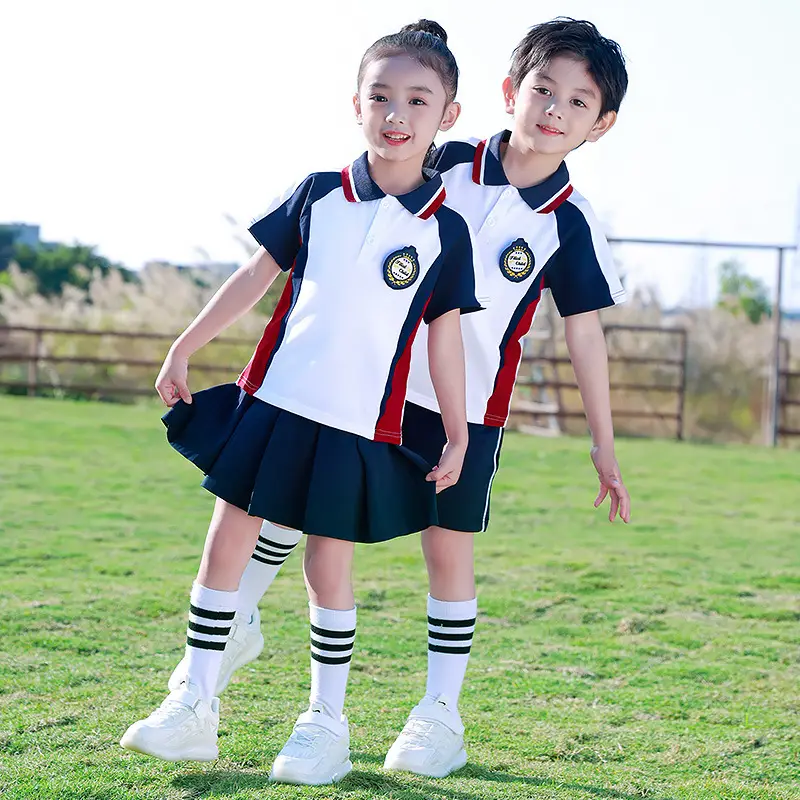 Kids 3-Piece Cotton School Uniform Set