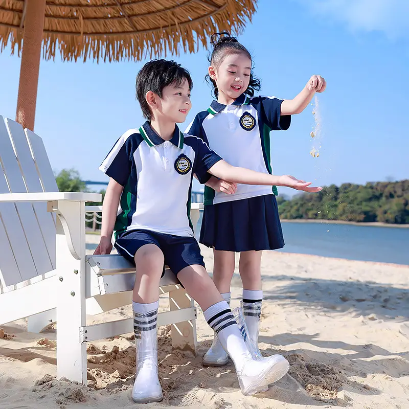 Kids 3-Piece Cotton School Uniform Set