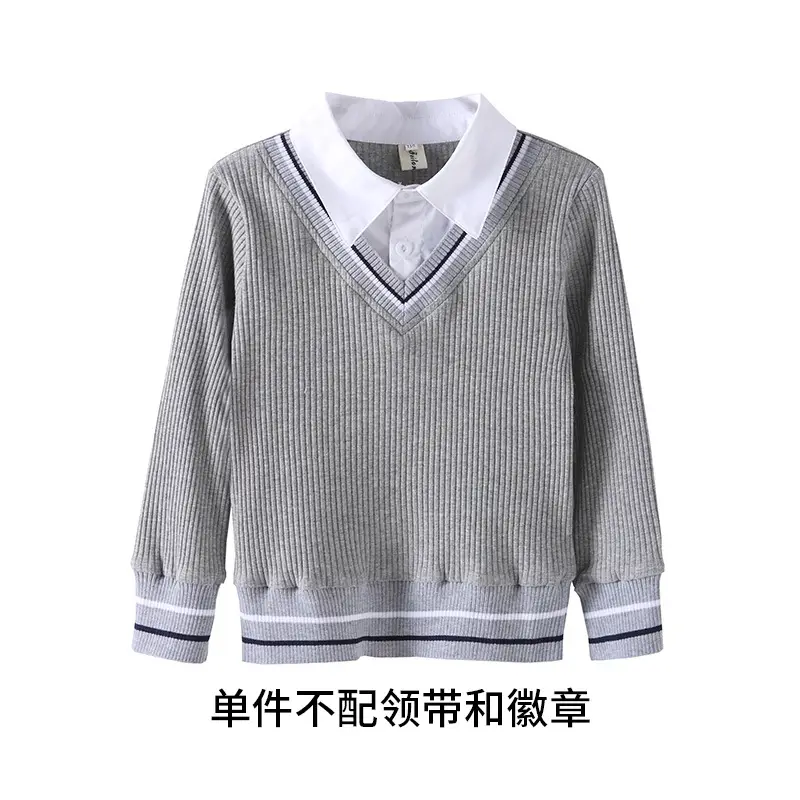 Kids 3-Piece Cotton School Uniform Set