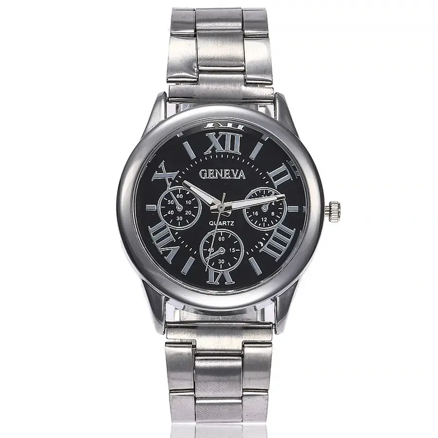 Gentlewomen Roman Dial Steel Belt Watch Silver 40mm