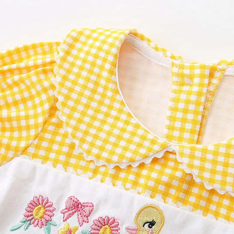 2025 Baby Coat Yellow Plaid Triangle Bag Fat - Image 3