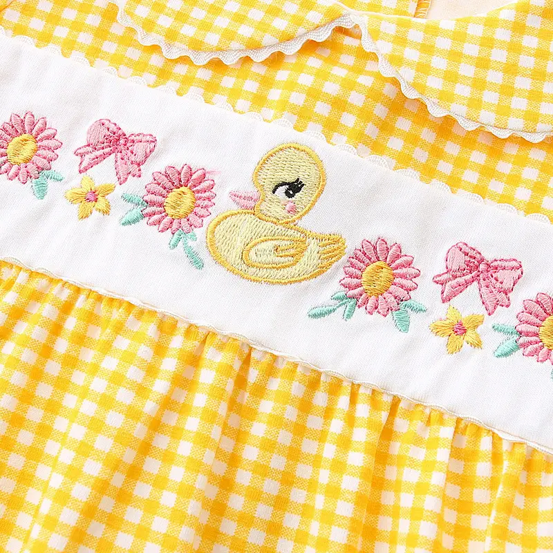 2025 Baby Coat Yellow Plaid Triangle Bag Fat - Image 4
