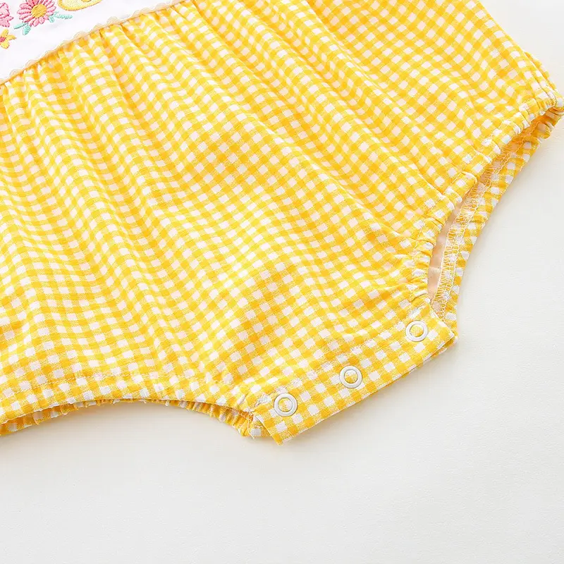 2025 Baby Coat Yellow Plaid Triangle Bag Fat - Image 5