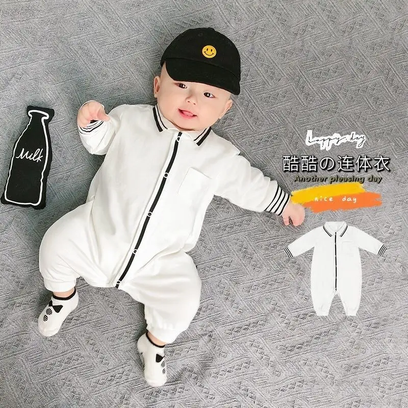 White Polo Baby's Jumping Suit for Boys - Image 3