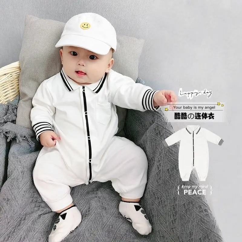 White Polo Baby's Jumping Suit for Boys - Image 4