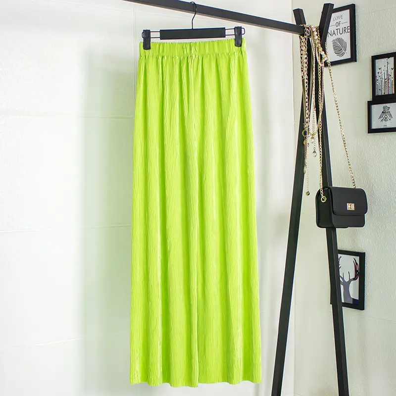 Purple Ice Silk Wide Leg Pants 2025 Spring Summer Women - Image 11