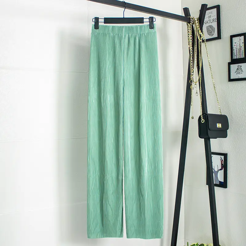 Purple Ice Silk Wide Leg Pants 2025 Spring Summer Women - Image 12