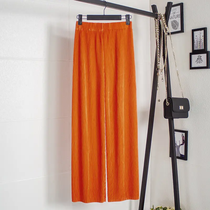Purple Ice Silk Wide Leg Pants 2025 Spring Summer Women - Image 14