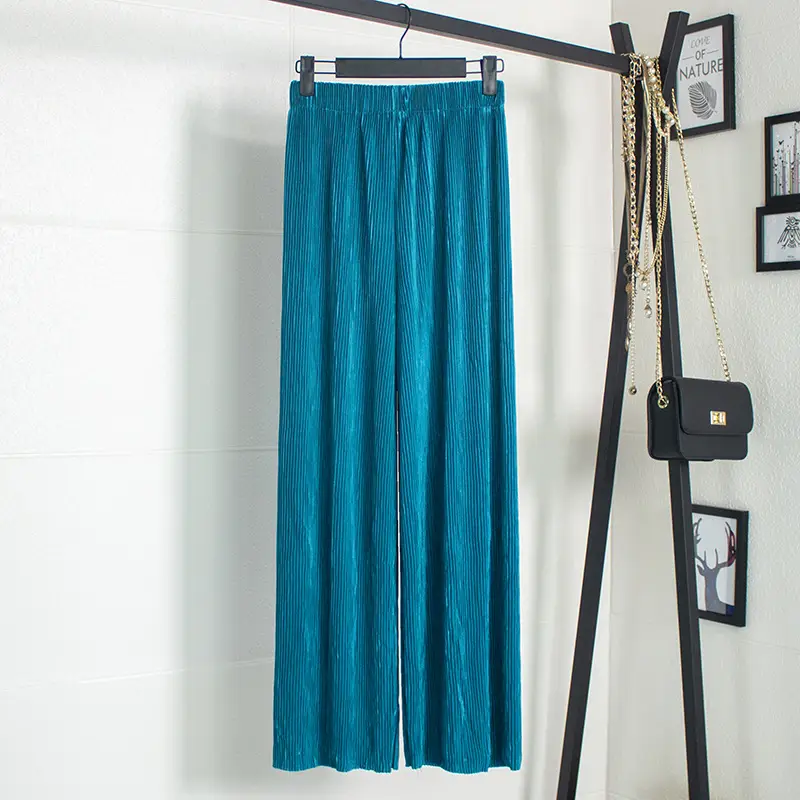 Purple Ice Silk Wide Leg Pants 2025 Spring Summer Women - Image 15