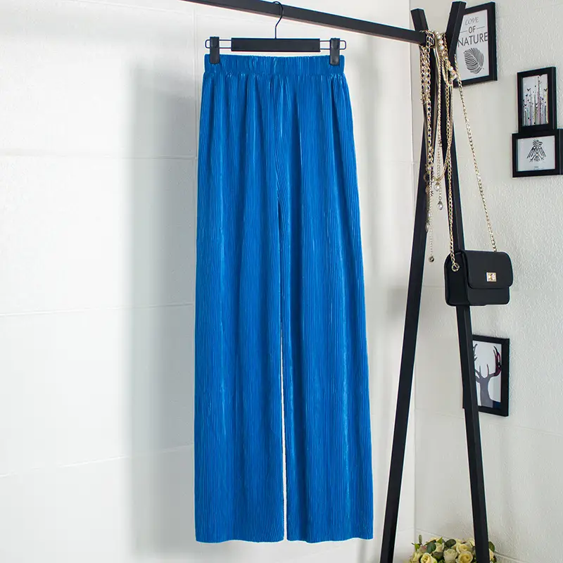 Purple Ice Silk Wide Leg Pants 2025 Spring Summer Women - Image 18