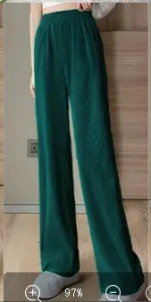 Purple Ice Silk Wide Leg Pants 2025 Spring Summer Women - Image 20