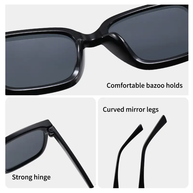 Children Sunglasses Black Large Frame Reflective Outdoor Styling - Image 9