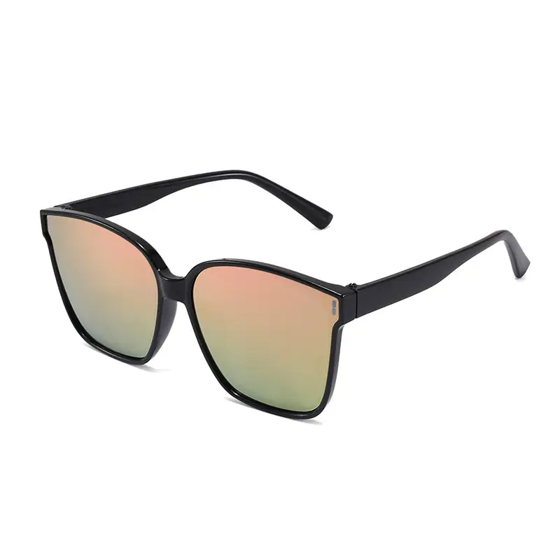 Children Sunglasses Black Large Frame Reflective Outdoor Styling - Image 2