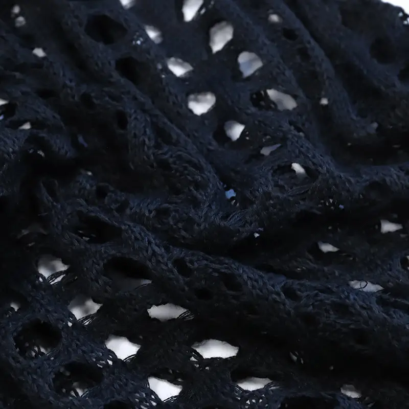 White New Knitted Hollow Vest Blouse Beach Skirt — feature 15