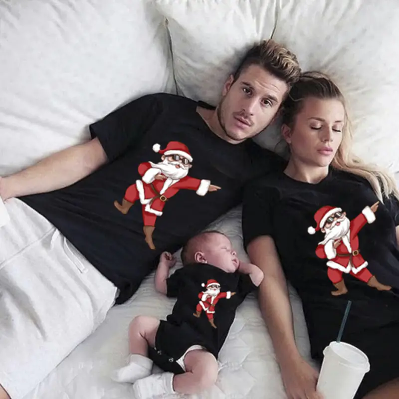 Black 3-Mouth Baby Outfits Set for Dad Mom - Image 4