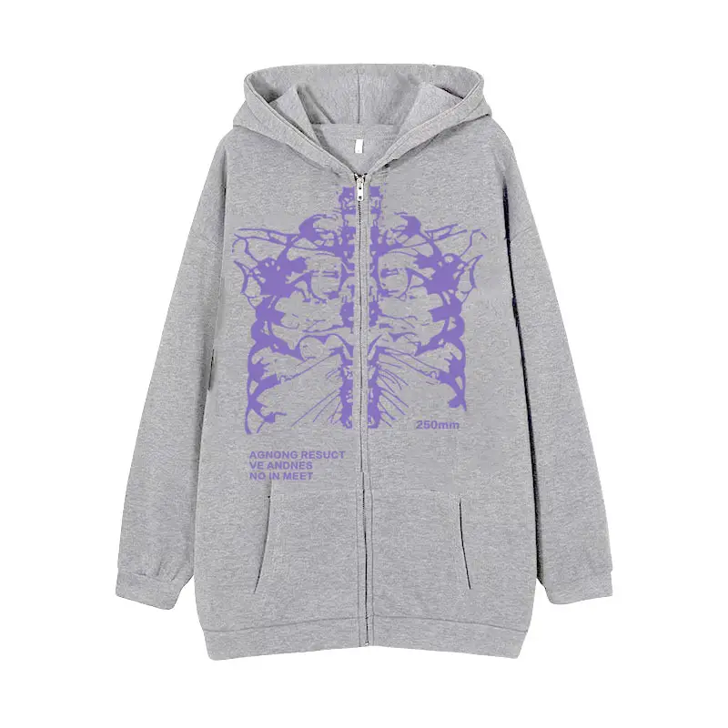 Women Skull Wings Hoodie Black Velvet Zipper