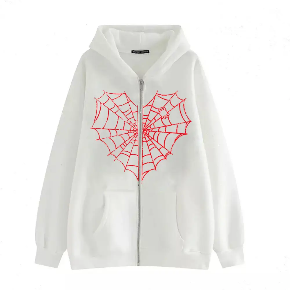 Women Skull Wings Hoodie Black Velvet Zipper
