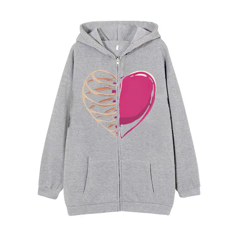 Women Skull Wings Hoodie Black Velvet Zipper