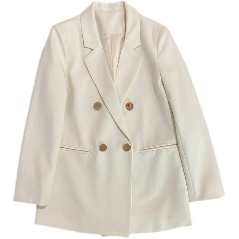 Women's Cream Silk Suit Jacket Spring Autumn 2022 - Image 7