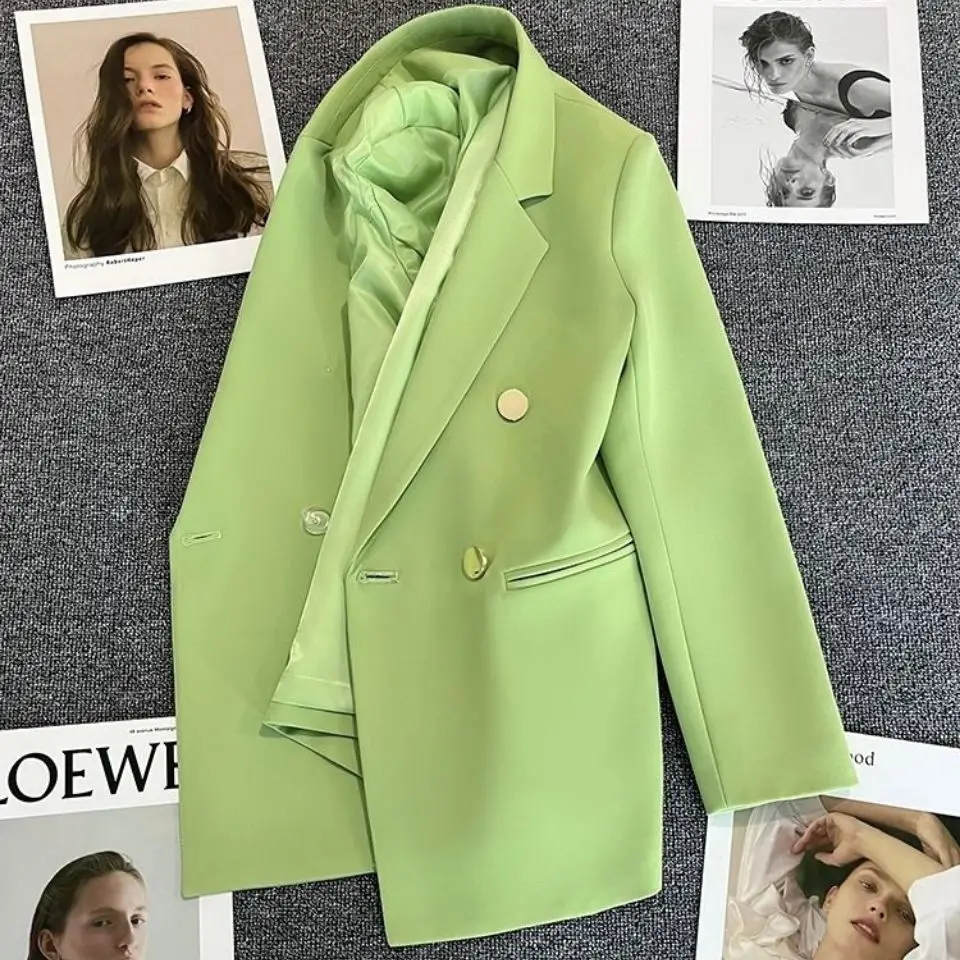 Women's Cream Silk Suit Jacket Spring Autumn 2022 - Image 3