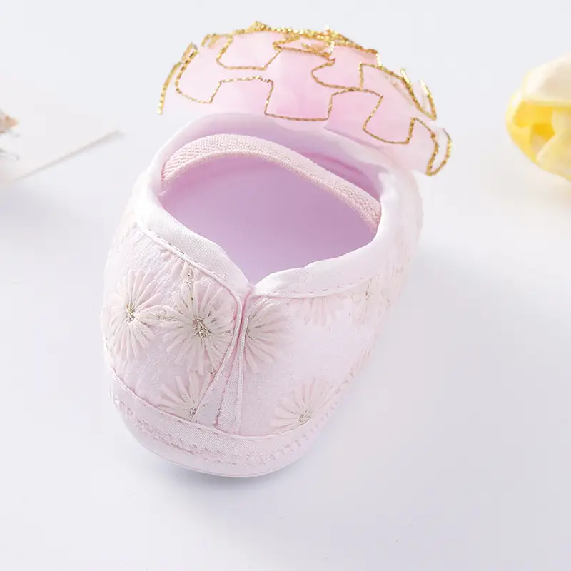 2022 New Baby Shoes European American Cute Flower Princess Shoes 0-3-6-9-12 Months Soft Bottom - Image 9