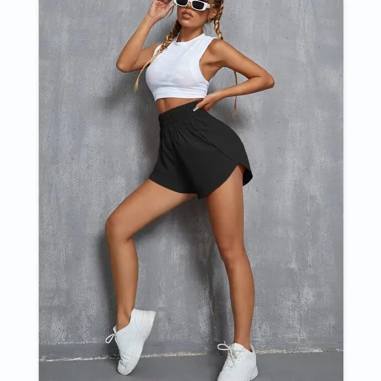 2022 Women's High Waist Elastic Shorts Mint Green - Image 10