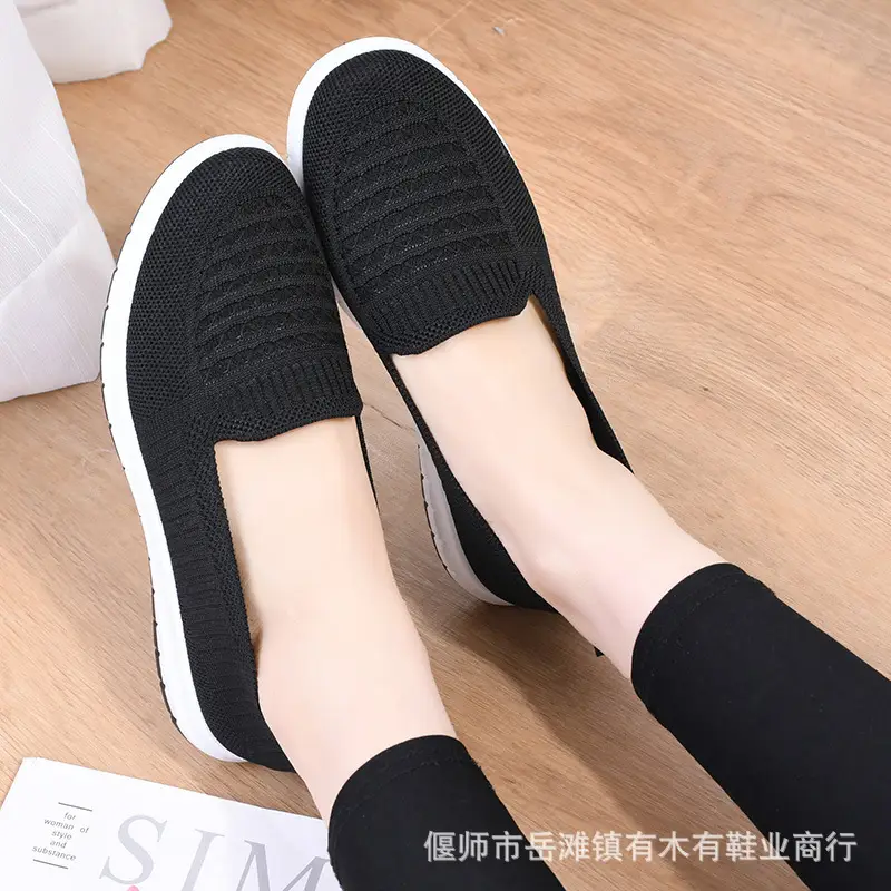 Old Beijing Cloth Shoes Women's Soft Sole Work Shoes Comfortable Middle-aged and Elderly Slip-on Shallow Mesh Breathable Shoes - Image 10