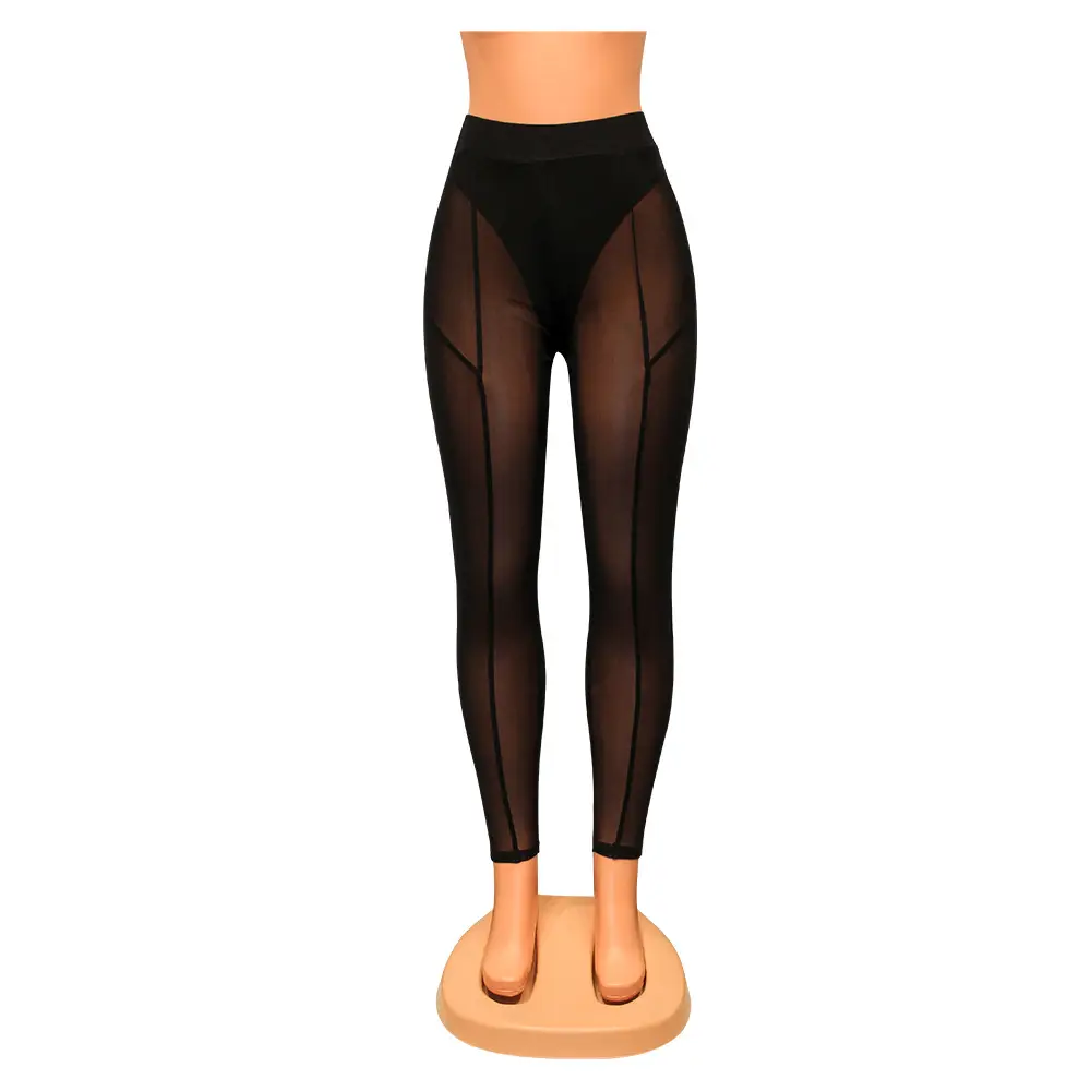 OS6625 Cross-border Summer Sexy Tight Mesh Leggings Women - Image 4