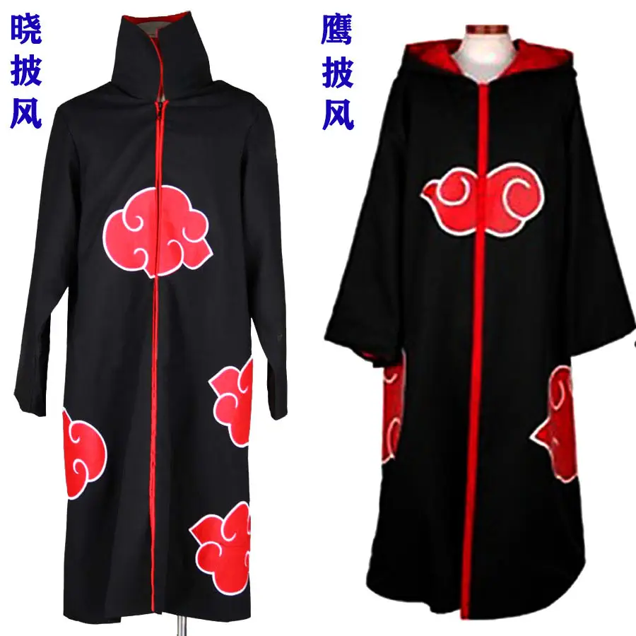 Naruto Eagle Organization Cloak Xiao Hat Cosplay Black Red - Image 3