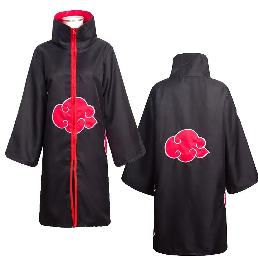 Naruto Eagle Organization Cloak Xiao Hat Cosplay Black Red - Image 6