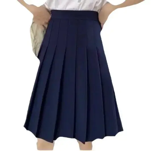 Black Pleated Skirt High Waist Junior High School - Image 27