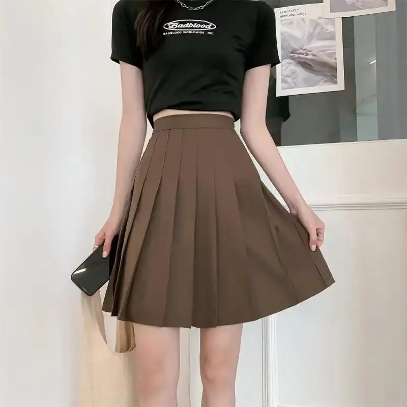 Black Pleated Skirt High Waist Junior High School — feature 8