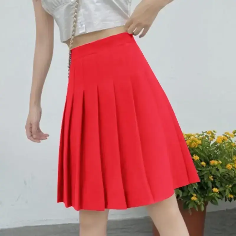 Black Pleated Skirt High Waist Junior High School - Image 17