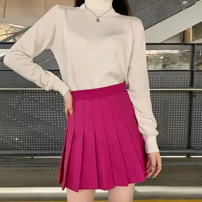 Black Pleated Skirt High Waist Junior High School - Image 19