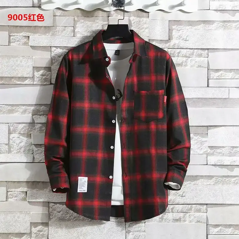 Men's 2020 Plaid Long Sleeve Shirt Grey — feature 6