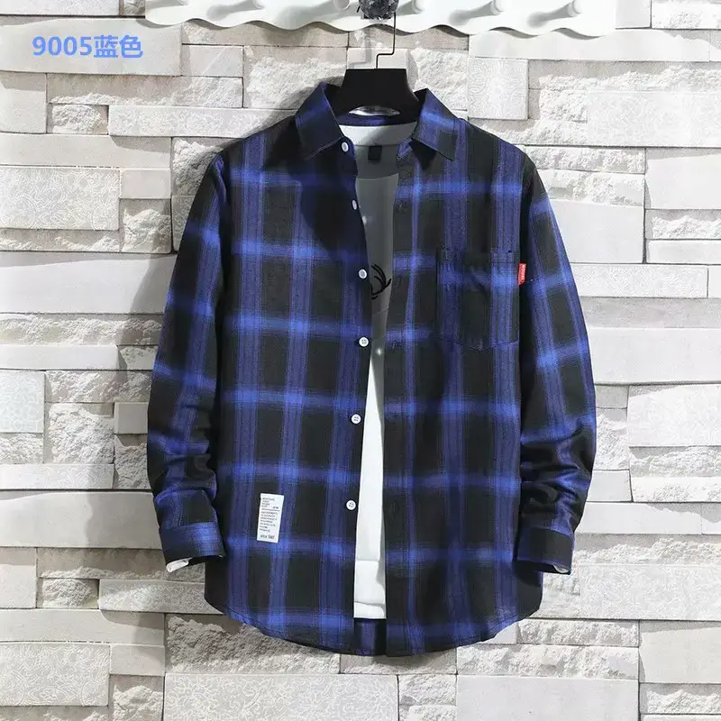 Men's 2020 Plaid Long Sleeve Shirt Grey — feature 7