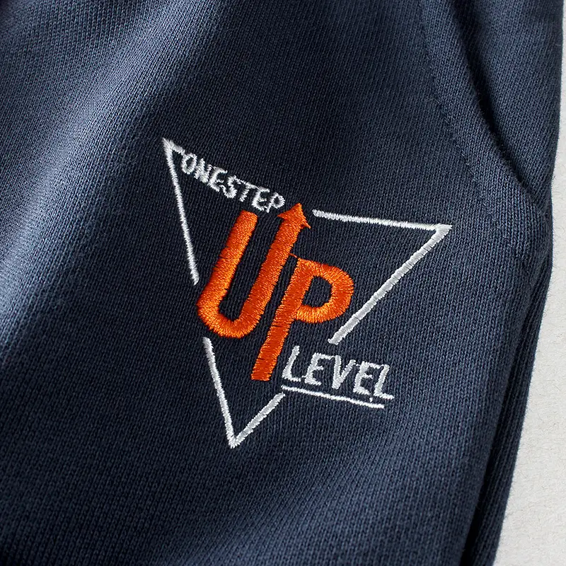 Kids Embroidered Sports Pants Grey Cotton Big Size - Image 17