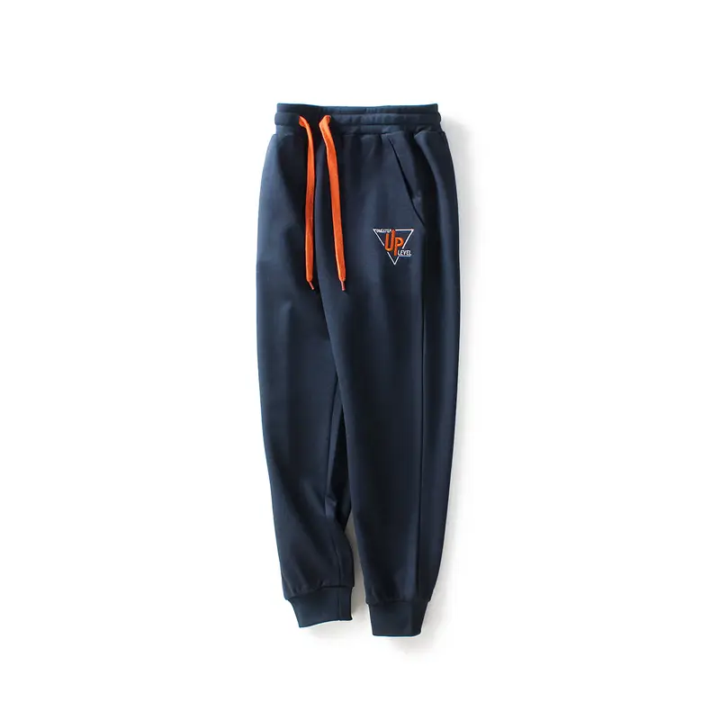Kids Embroidered Sports Pants Grey Cotton Big Size - Image 18