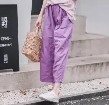 Girls Loose Straight Pants Medium Large Spring Summer Casual Pants - Image 4