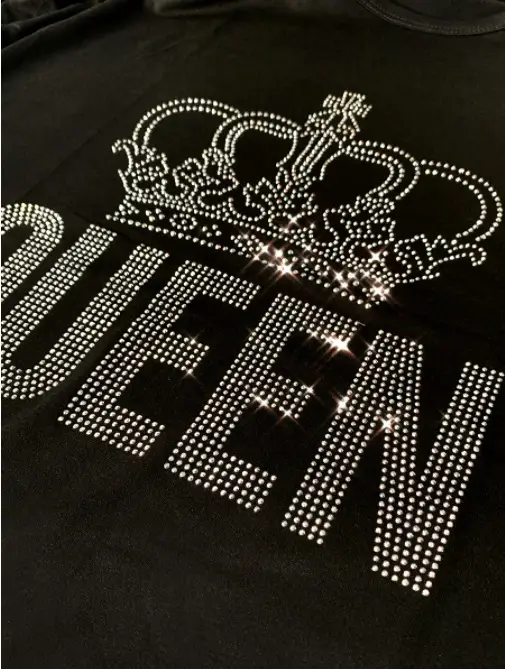 Black New Crown Rhinestone T-Shirt - Image 5