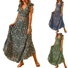 Green Sequin High Split V Strap Dress — feature 7
